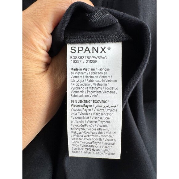 Spanx Ponte Cargo Midi dress black minimalist stretch sz SP - Picture 6 of 8